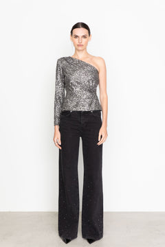 Libra Sequin Top - Silver