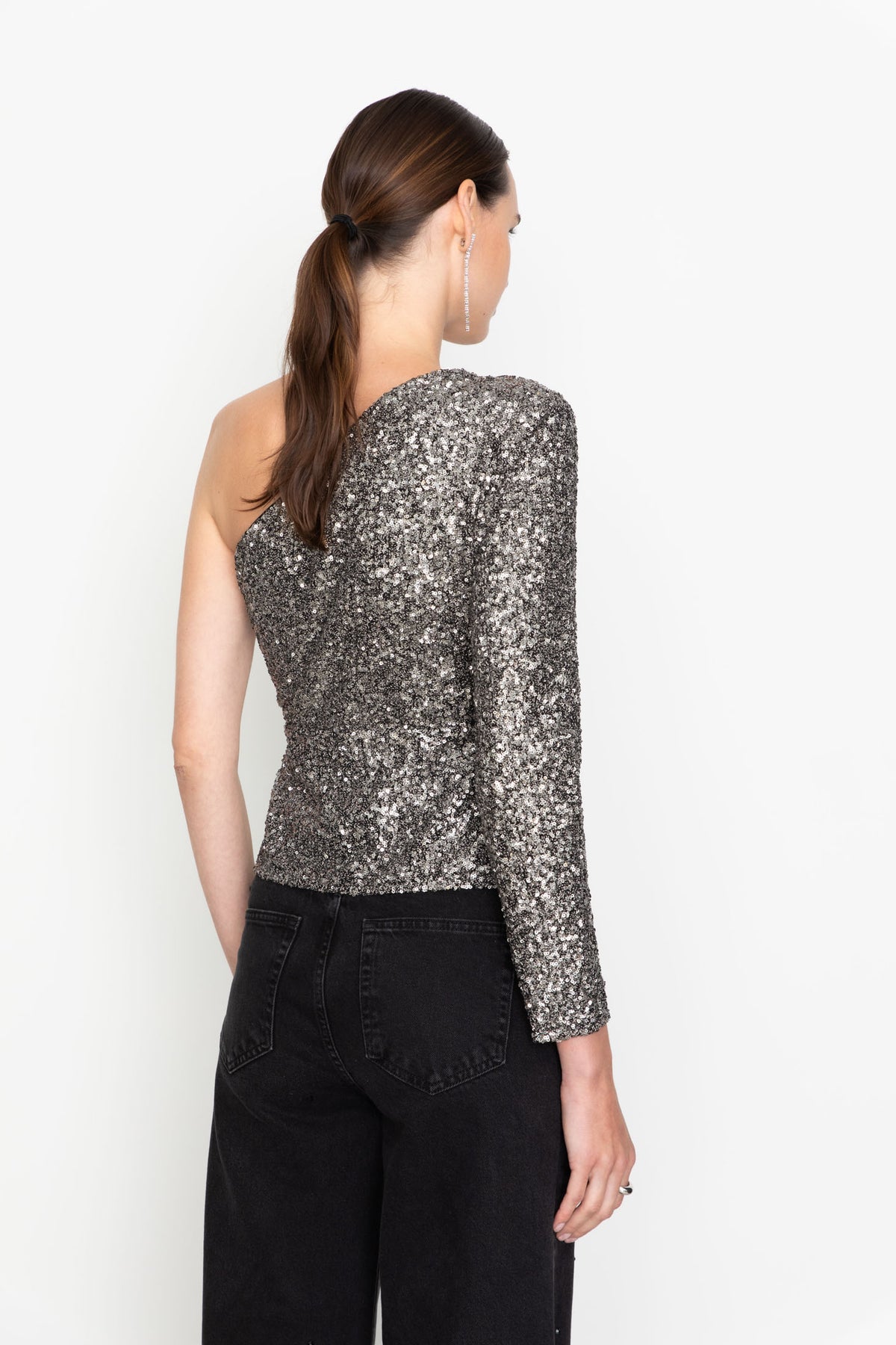 Libra Sequin Top - Silver