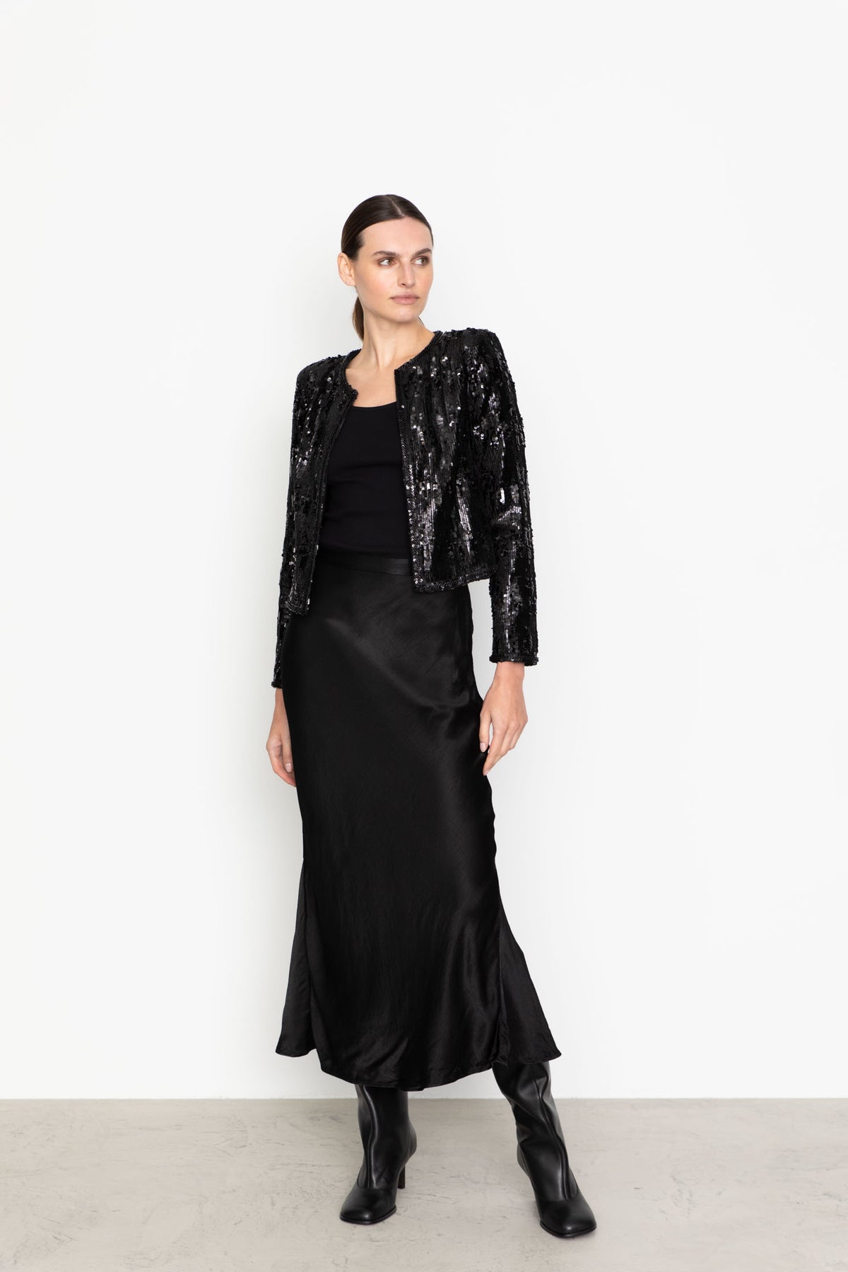 Vela Sequin Jacket - Black