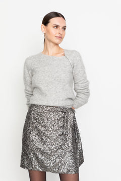 Dawn Sequin Skirt - Silver