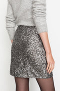 Dawn Sequin Skirt - Silver