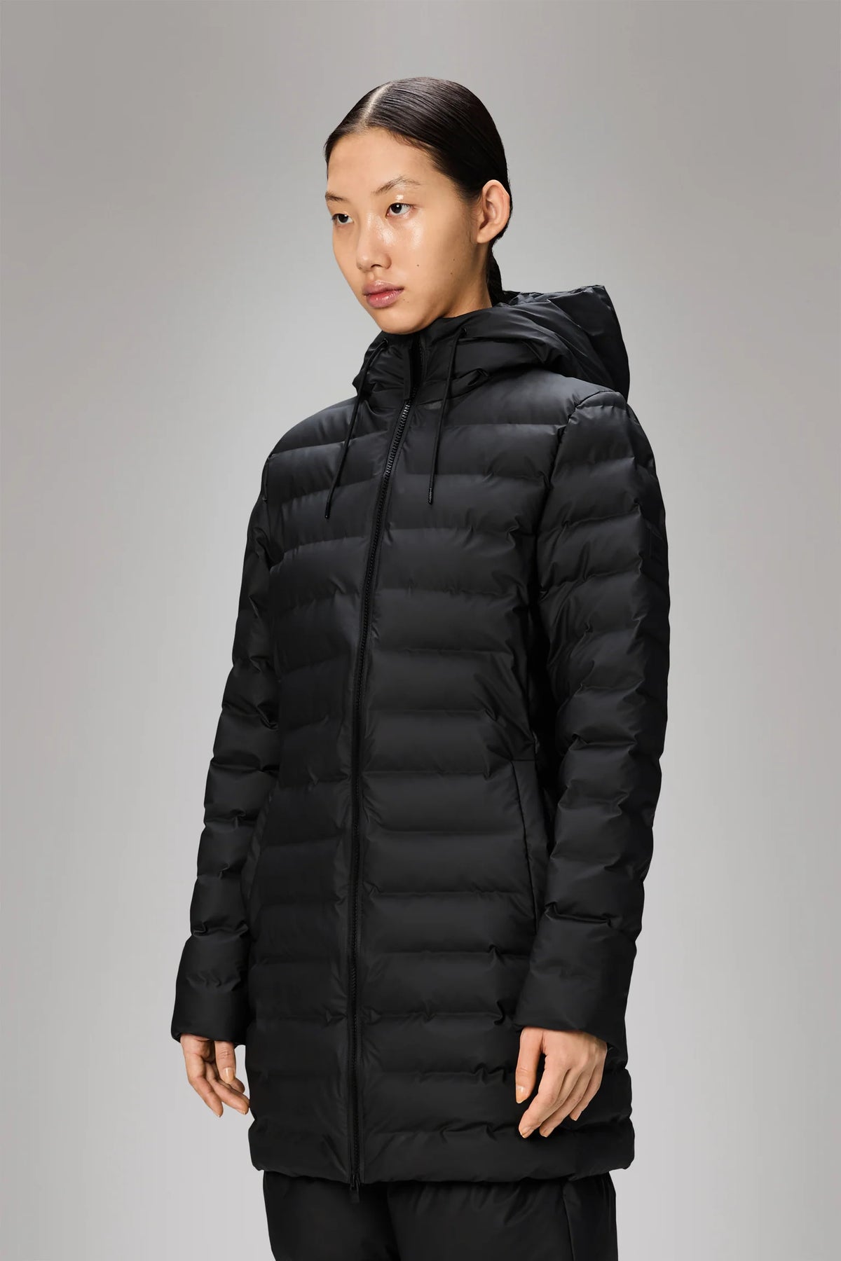 Lohja Long Puffer Curve Jacket W3T3 - Black