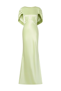 Louise Draped Back Maxiklänning - Pistachio