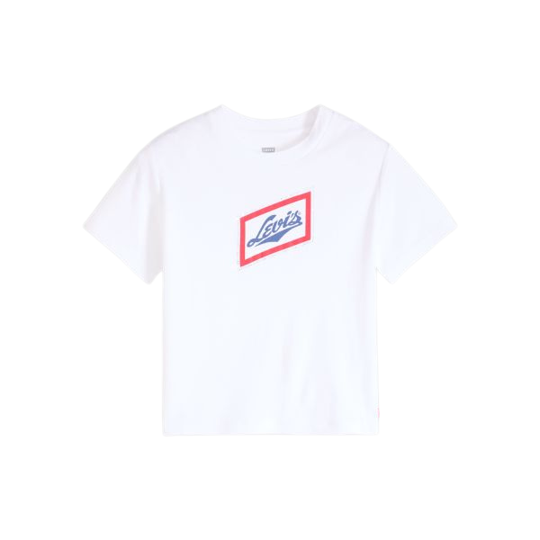 Gr Essential Sporty Tee - Vintage Levis Logo - Shine Bright White