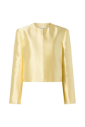 Ruthie Cropped Long Sleeve Blus - Light Lemon