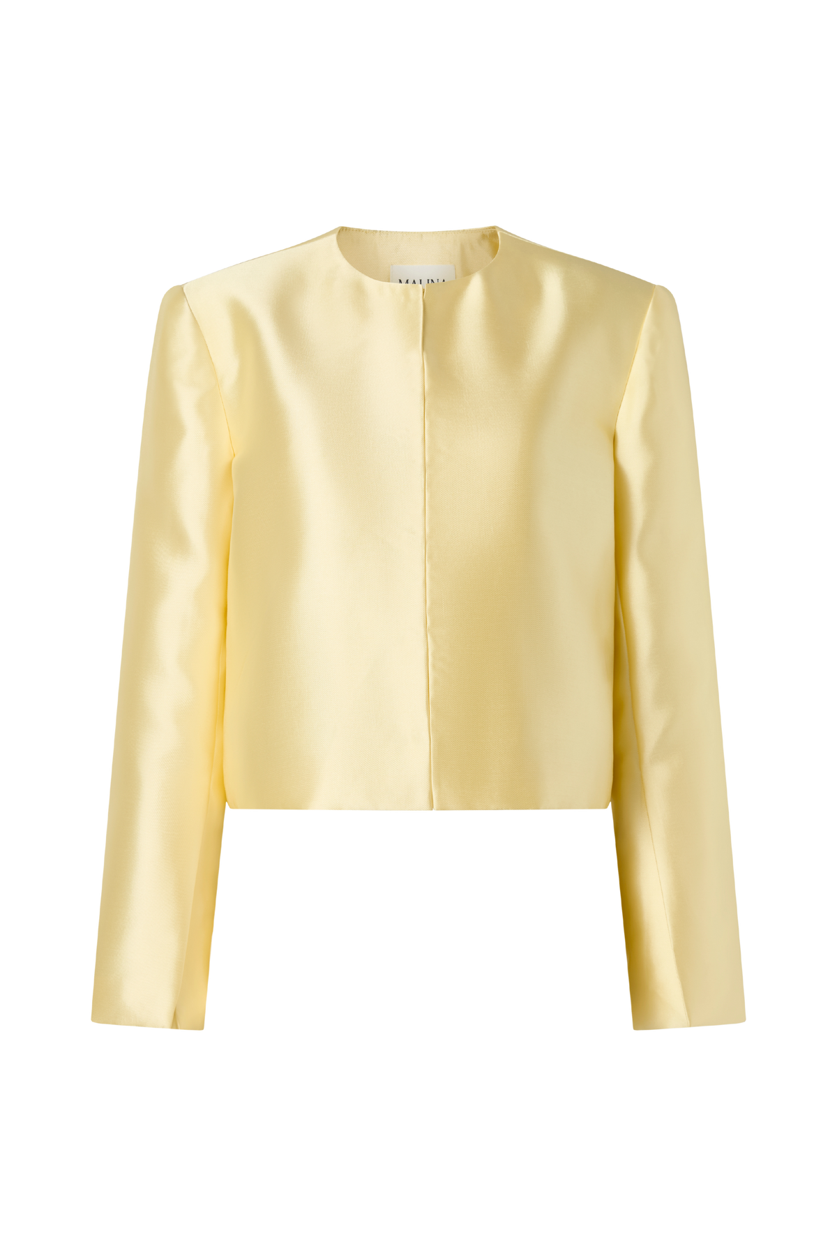 Ruthie Cropped Long Sleeve Blus - Light Lemon