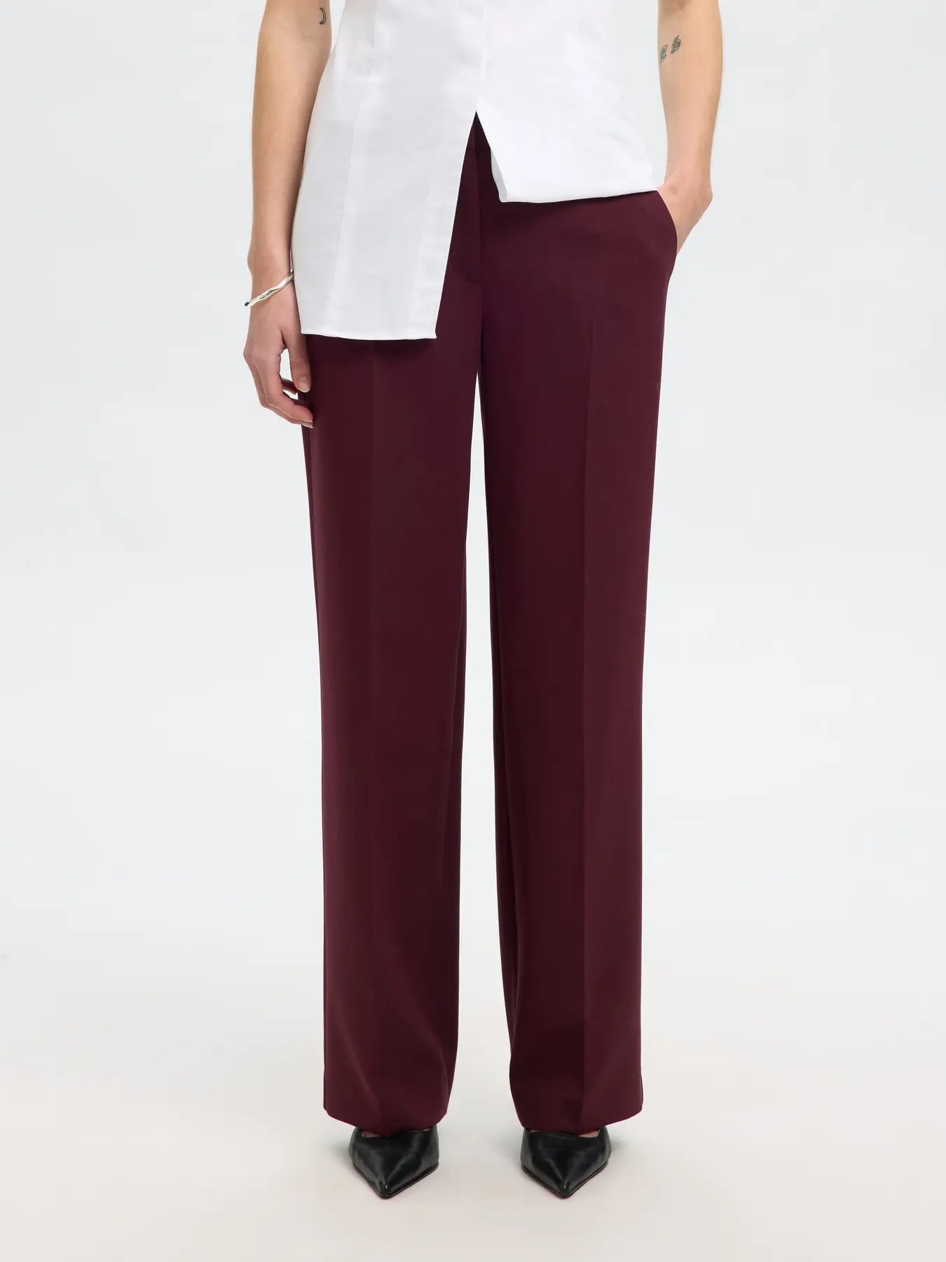 Rita Mw Wide Pant - Fig Melange