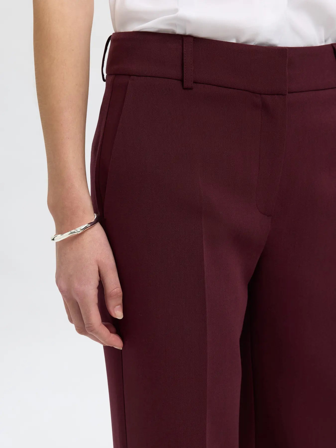 Rita Mw Wide Pant - Fig Melange