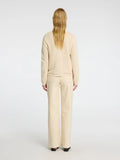 Selected Femme Alice HW Wide Long Ecru Jeans - Ecru
