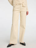 Selected Femme Alice HW Wide Long Ecru Jeans - Ecru