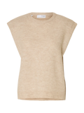 Lulu Sl Stickad Väst - Birch Melange