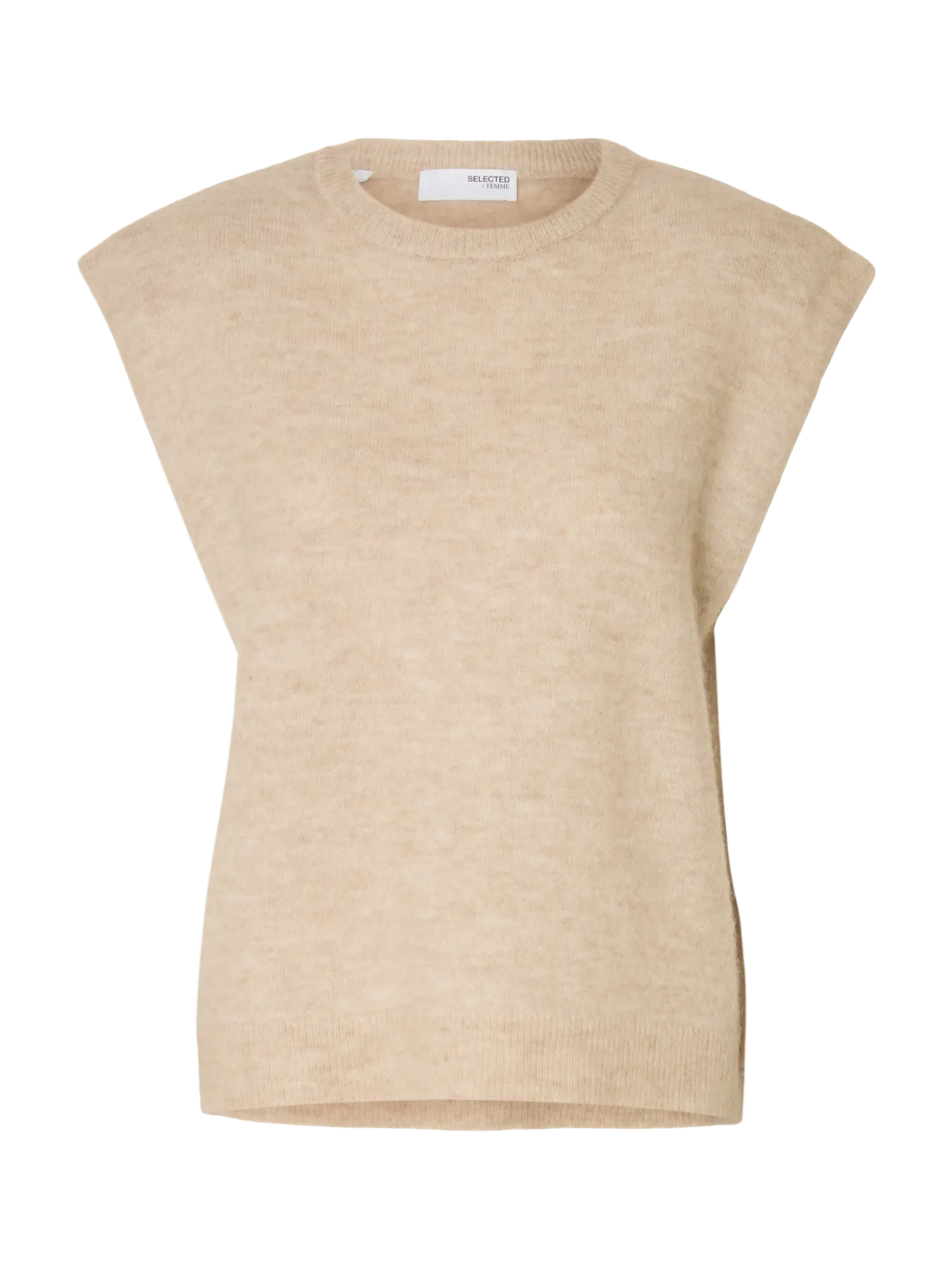 Lulu Sl Stickad Väst - Birch Melange