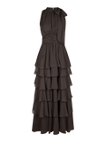 Marli Solid Chiffon Dress - Dusty Brown
