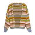 Rima Pool Knit Cardigan - Light Blue/Yellow/Rose