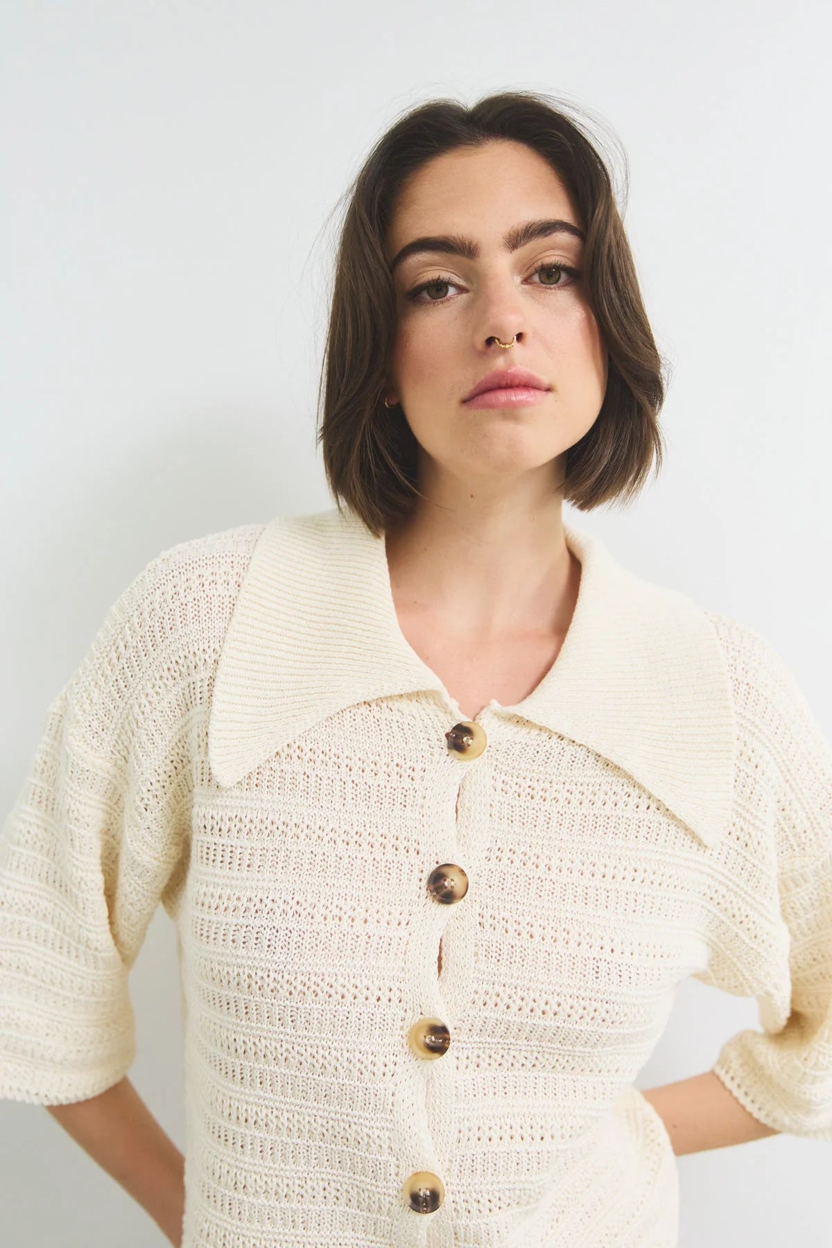 Shira Knit Cardigan - Ivory