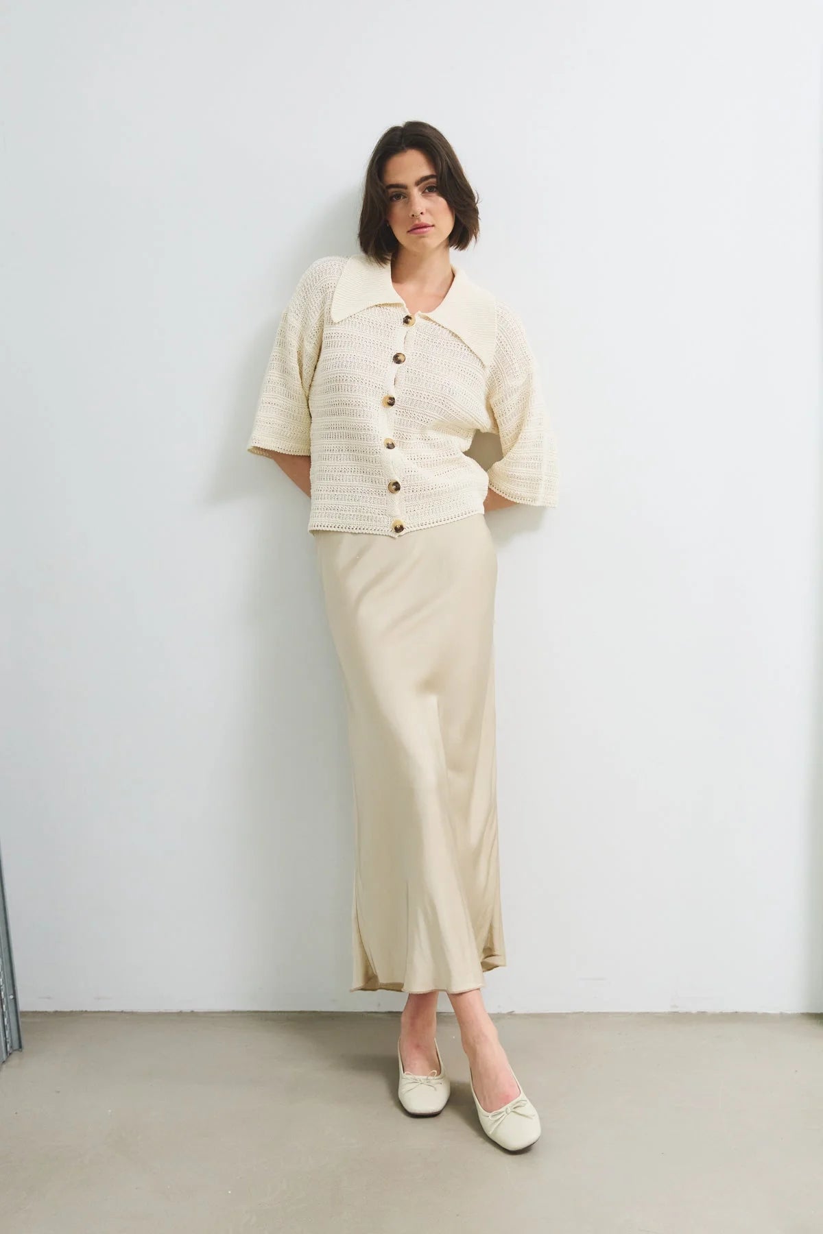 Shira Knit Cardigan - Ivory