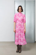 Leo Long Dress - Trudy Pink Print