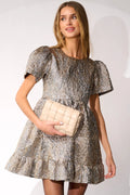 Maine Taylor Dress - Silver/Gold Mix