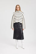 GeorgiaGZ Short Pullover - Egret With Black S