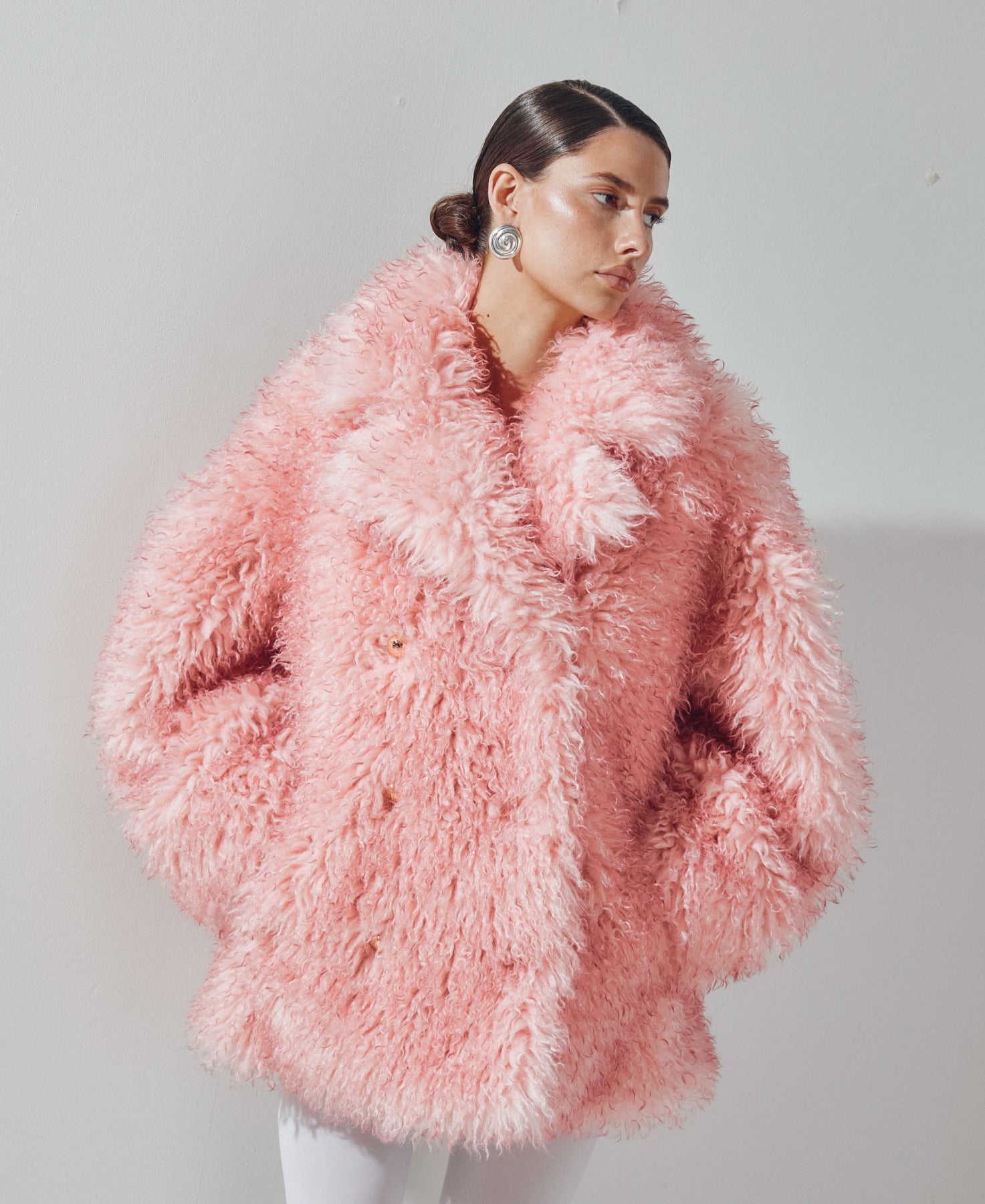 Ganni Long Pile Alternative Fur Midi-kappa - Mary'S Rose