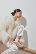 Carly Cropped Jacket - Creme