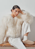 Carly Cropped Jacket - Creme