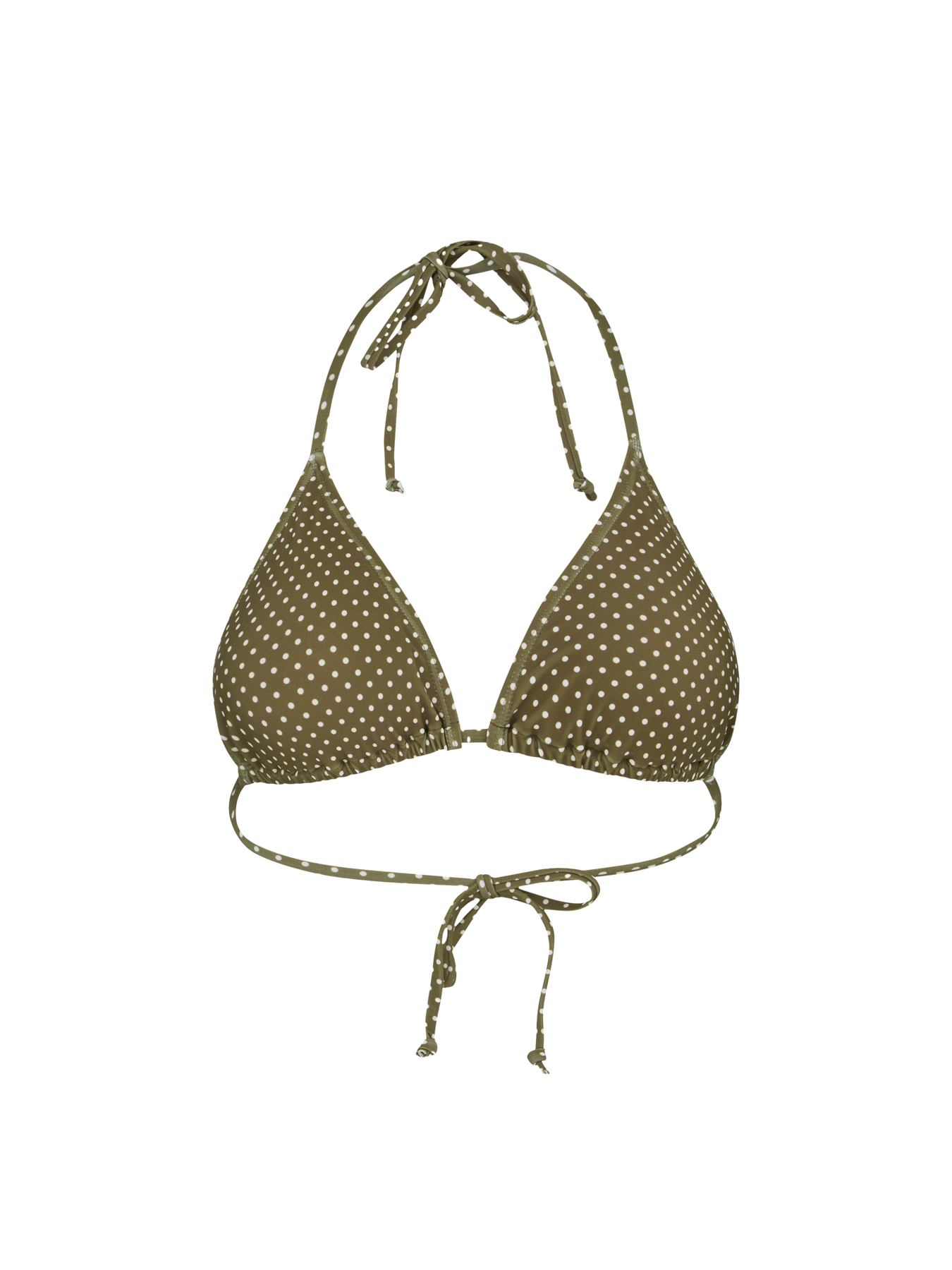 Polka Dot Bel Bikinitopp - Dark Olive