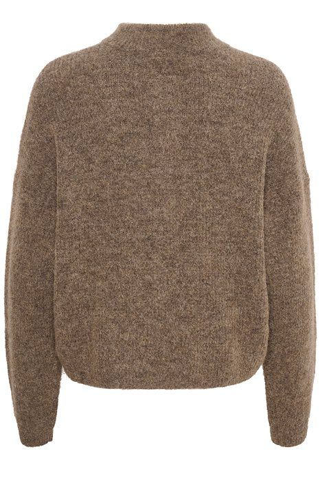AlphaGZ Short Cardigan - Dark Sand Melange