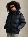 Water-Repellent Quilted Down Jacket - Rl Navy