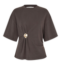 Enora Brooch Tee - Brun
