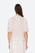 Marcella Lace S/Slv Top - White