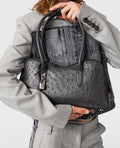 Ryder Ostrich Shoulder Bag - Slate