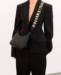 Logo Crossbody Shoulder Bag - Black