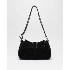 Maria Stitch Suede - Black W. Gold