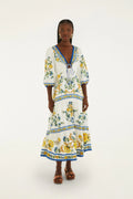 Maxiklänning - Emily Floral Tapestry Off-White