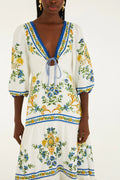 Maxiklänning - Emily Floral Tapestry Off-White