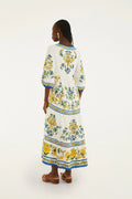 Maxiklänning - Emily Floral Tapestry Off-White