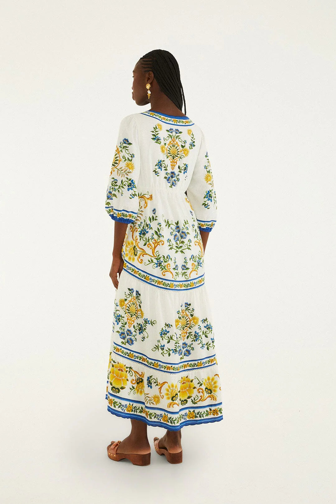 Maxiklänning - Emily Floral Tapestry Off-White