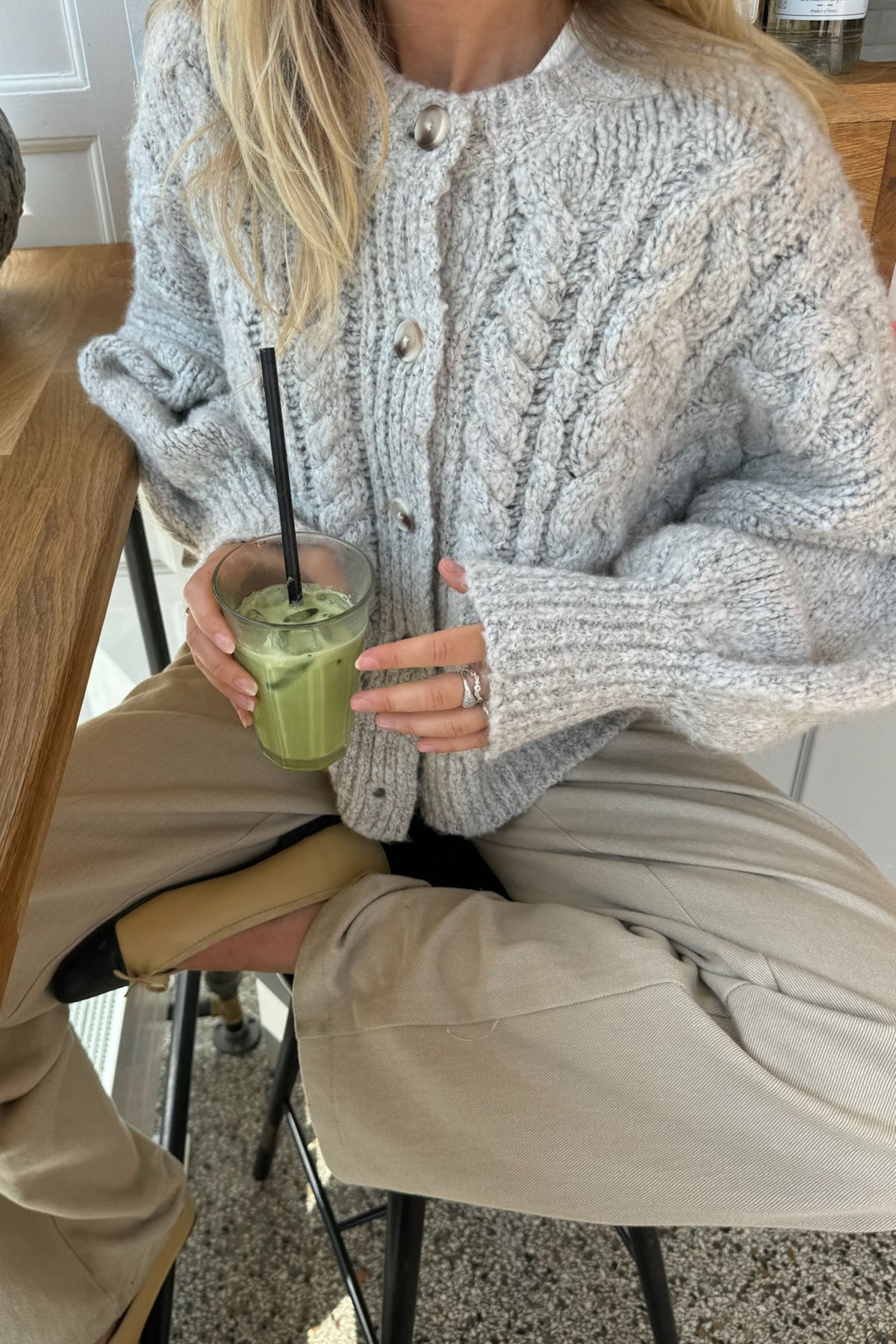 Ellaic Cardigan - Light Greige