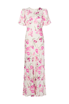 Freja Pouf Sleeve Maxi Dress - Tulip Pink