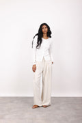 Ona LS Blus - Vit