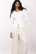 Ona LS Blus - Vit