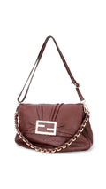 Fendi Mia Baguette Axelväska i Läder - Brun