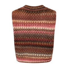 Gio Knit Vest - Rust Mix