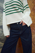 Leen Knit - Talani Green Stripe