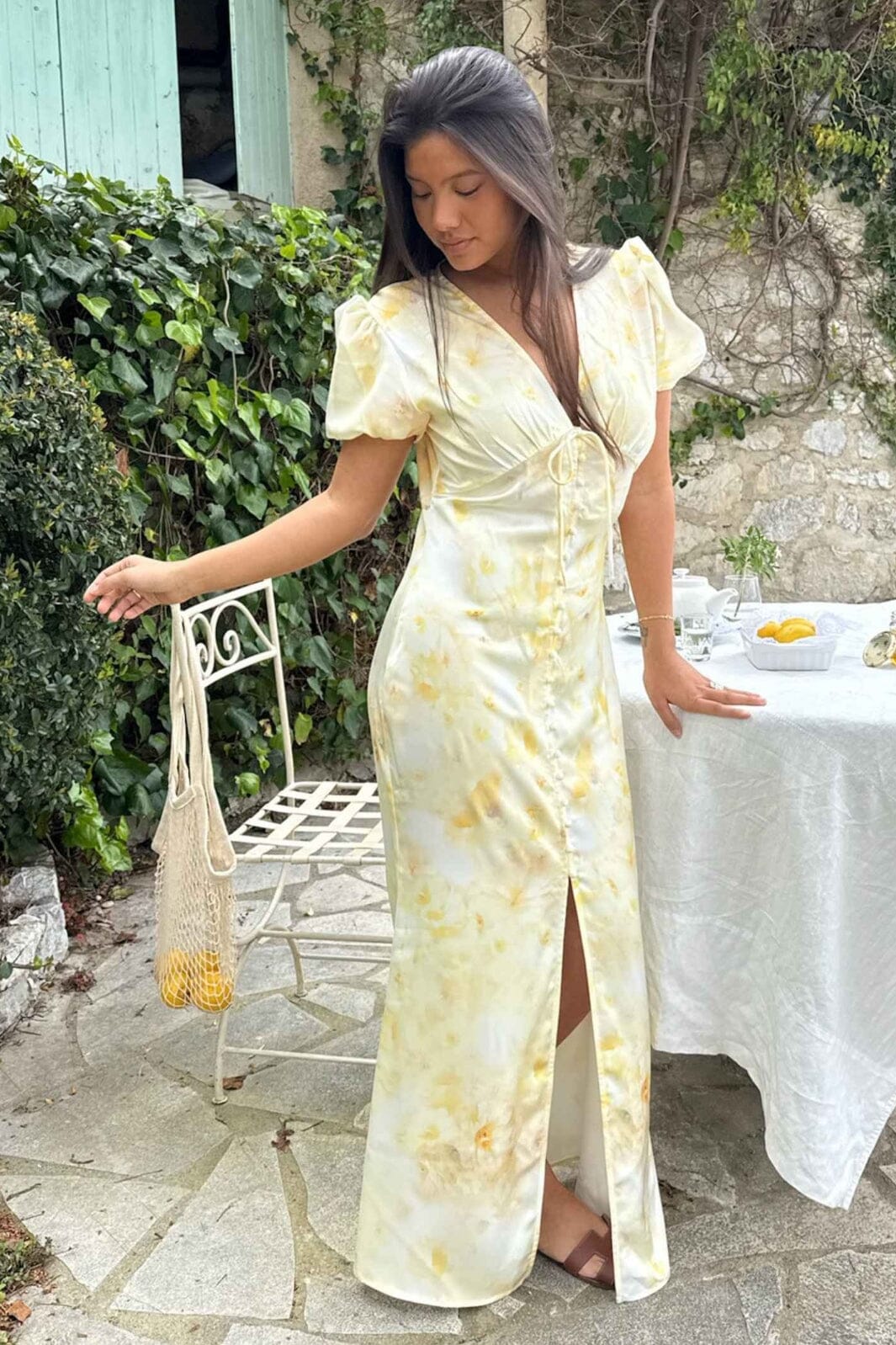 Agnetaic Long Dress - Sunlight Blossom