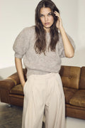 Coraliecc Bow Rib Knit - Walnut