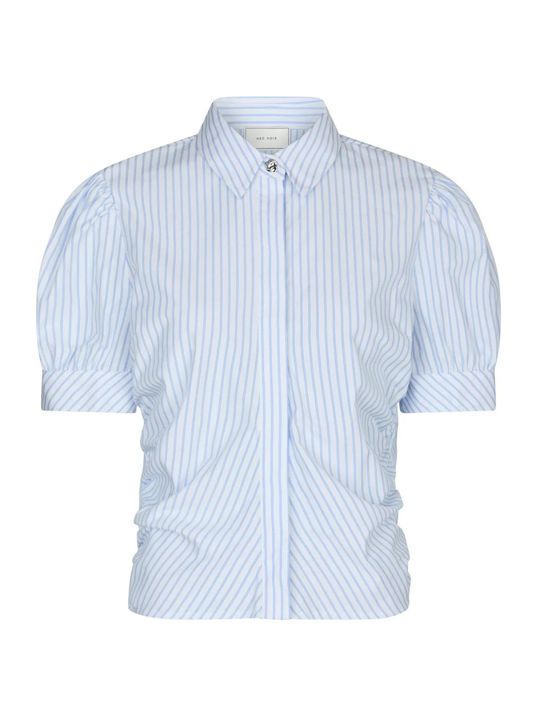 Frannie Stripe Shirt - White/Light Blue