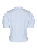 Frannie Stripe Shirt - White/Light Blue