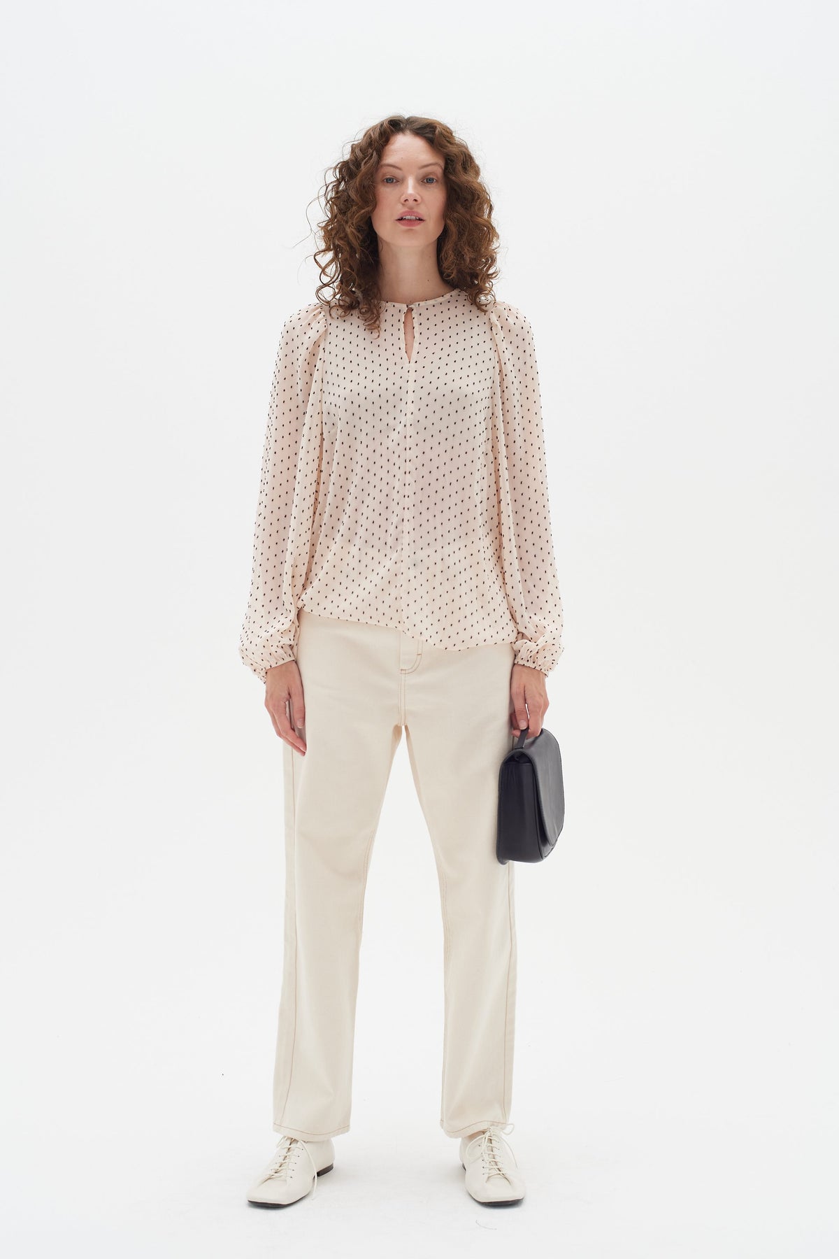IbiIW Long Sleeve Blouse - French Nougat